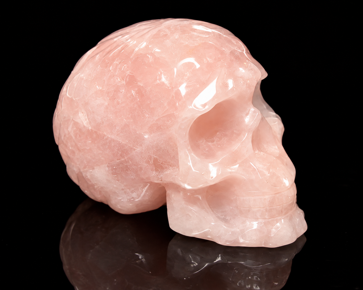 Rose Quartz Skull - Bohemian Lace Boutique