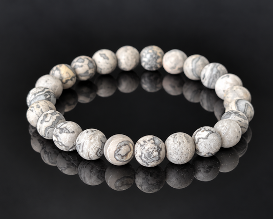 Zebra Jasper Bracelet 8mm