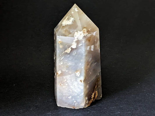 Flower Agate Large Obelisk