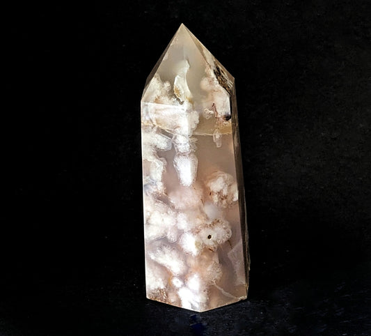 Flower Agate Medium Obelisk