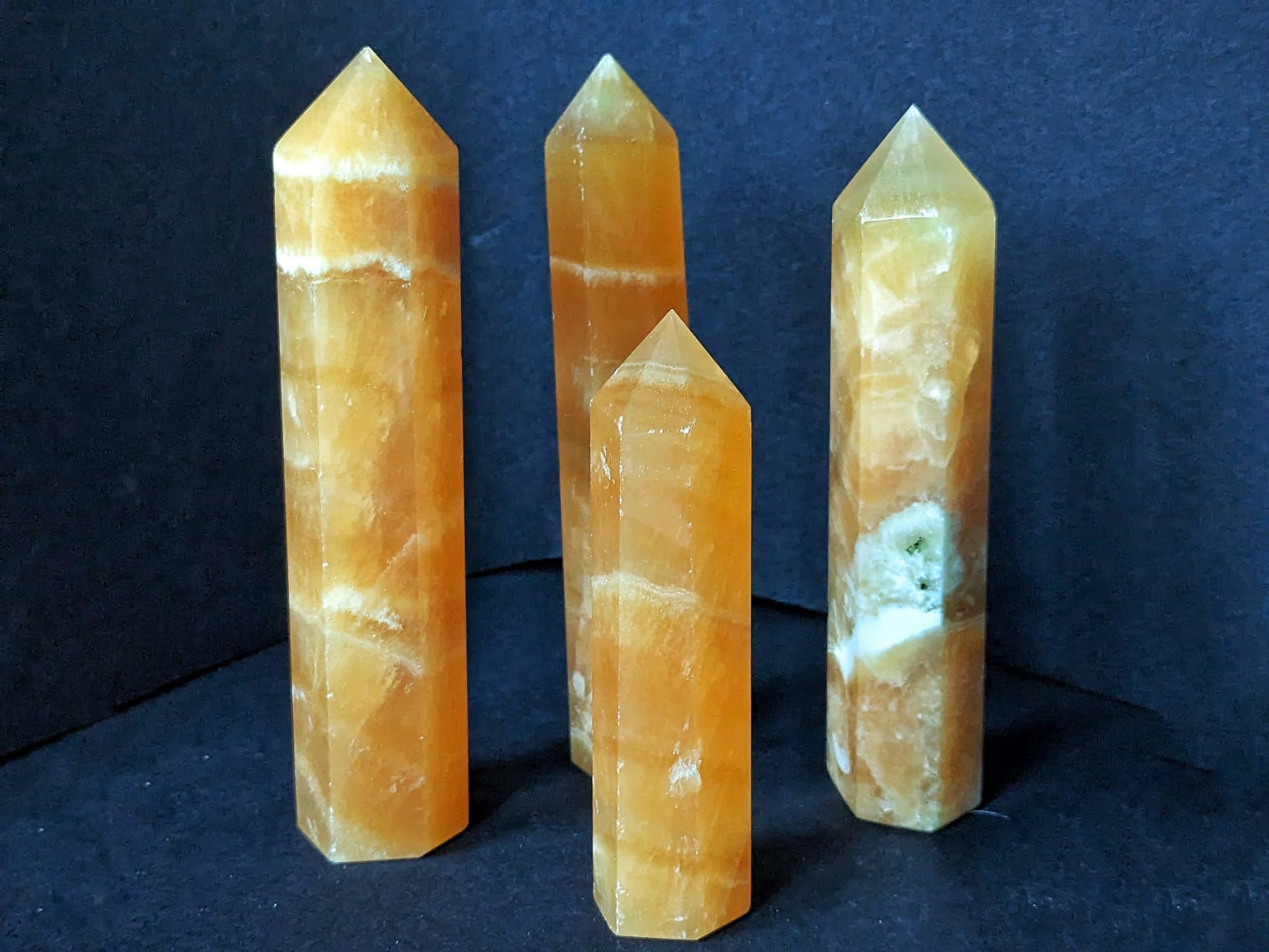 Orange Calcite Obelisk