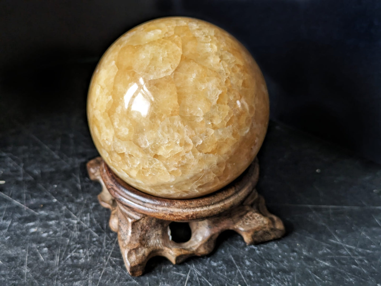 Orange Calcite Sphere