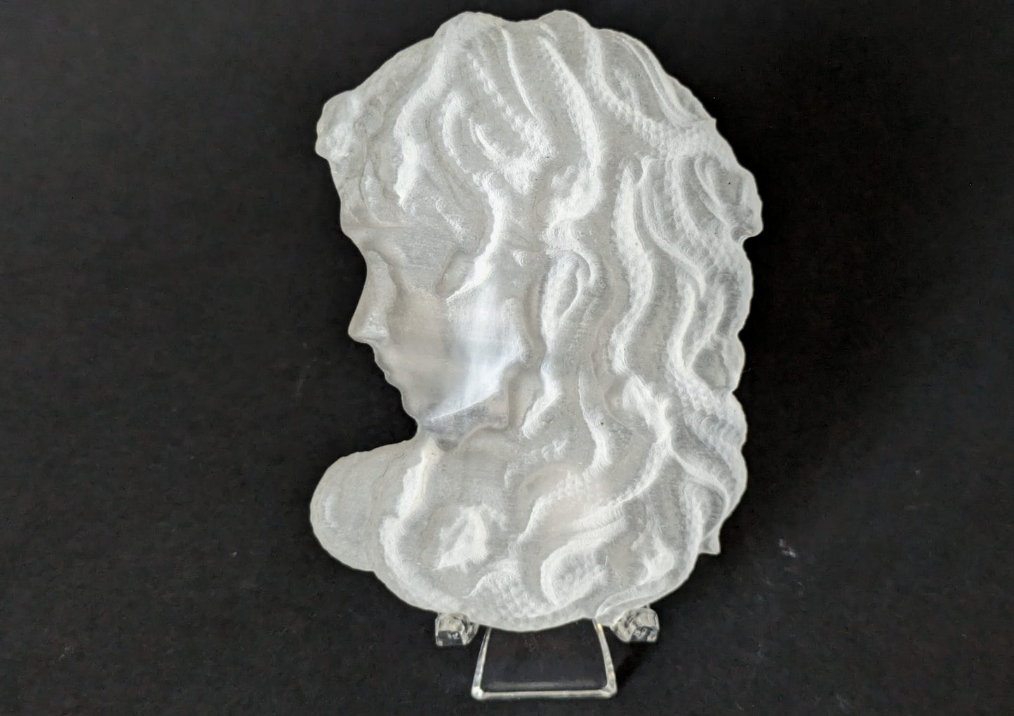 Selenite Medusa Carving
